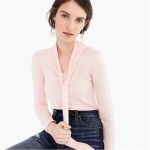 J. Crew 365‎ Blouse Tie Neck Bow Pink Size S
